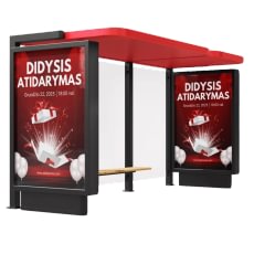 Popieriniai plakatai stotelėms