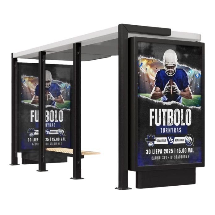 Popieriniai plakatai stotelėms