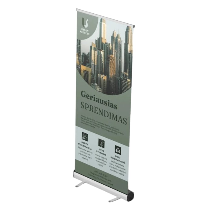 Mobilaus vienpusio roll up stendo plakatas