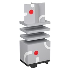Kartoninis stendas displėjus 1/4 paletės, modelis T-4-1_4 60x40 cm
