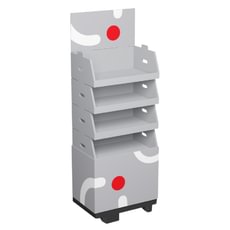 Kartoninis stendas displėjus 1/4 paletės, modelis T-5-1_4, 60x40 cm