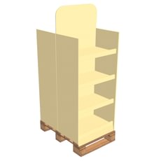 Kartoninis stendas displėjus 1/2 paletės, modelis T1-1_2, 80x60 cm