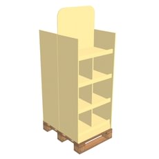 Kartoninis stendas displėjus 1/2 paletės, modelis T2-1_2, 80x60 cm