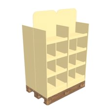 Kartoninis stendas displėjus 1 paletė, modelis T2-1, 120x80 cm