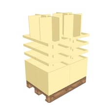 Kartoninis stendas displėjus 1 paletė, modelis T4-1, 120x80 cm