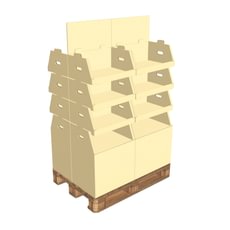 Kartoninis stendas displėjus 1 paletė, modelis T5-1, 120x80 cm