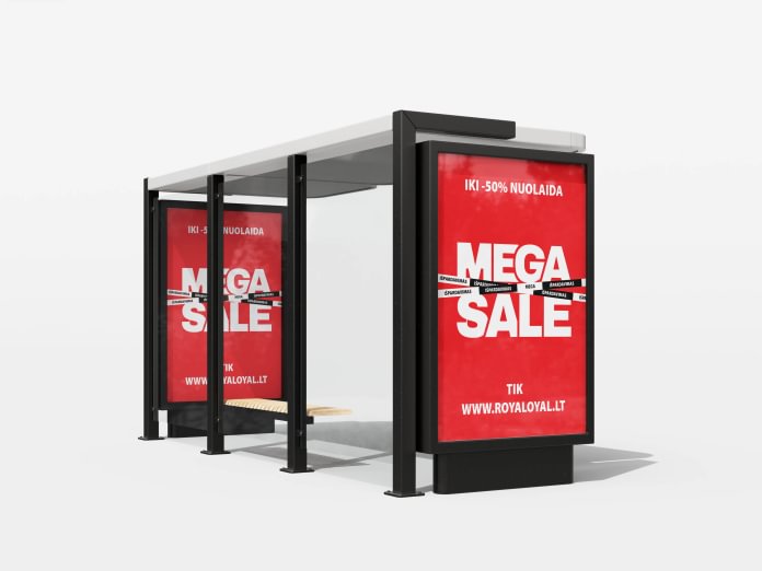 Popieriniai plakatai stotelėms