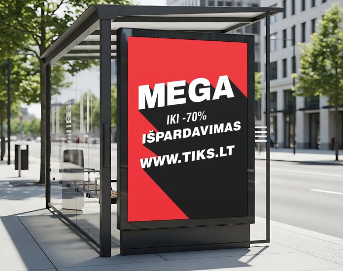 Popieriniai plakatai stotelėms