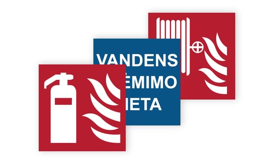 Gaisrinės saugos ženklai