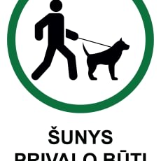 Ženklas „Šunys privalo būti su pavadėliu“