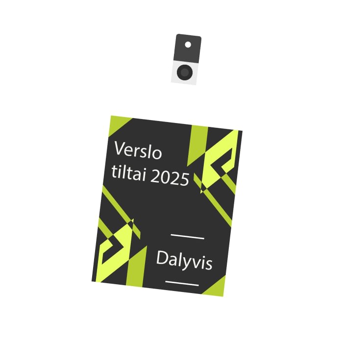 Akreditacijos, dalyvio kortelė